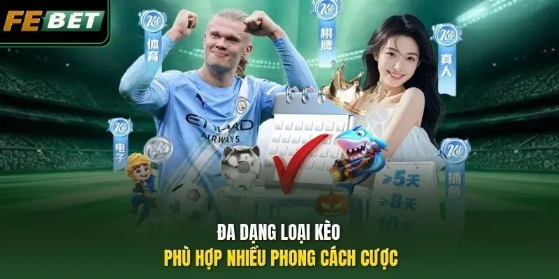 Đa dạng loại kèo phù hợp nhiều phong cách cược