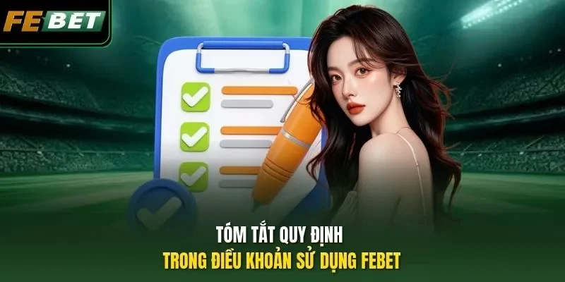 Điều khoản sử dụng Febet Tóm tắt quy định trong điều khoản sử dụng Febet